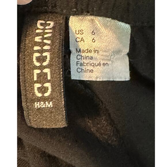 H&M Divided black baggy pull on pants size 6 - Picture 3 of 12